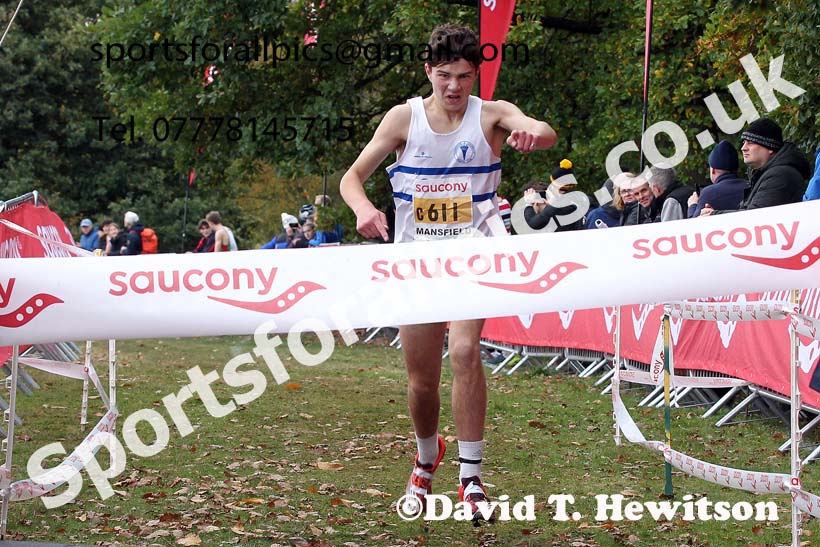 Mens under-17s 2021 National Cross Country Relays, Berry Hill Park, Mansfield. Photo: David T. Hewitson/Sports for All Pics